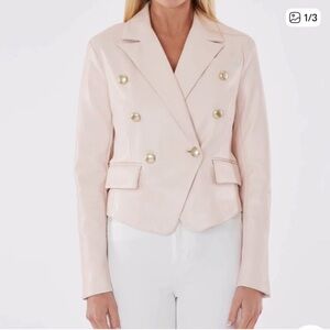 Dolce Cabo vegan pink Double-Breasted Blazer